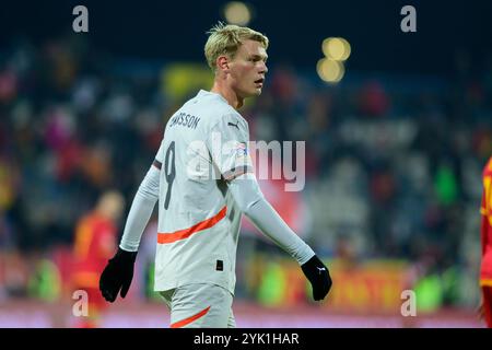 Podgorica, Monténégro. 16 novembre 2024. PODGORICA, MONTÉNÉGRO - 16 NOVEMBRE : Orri Oskarsson, Islandais, lors du match du Groupe B4 de la Ligue des Nations 2024/25 de la Ligue B entre le Monténégro et l'Islande au Niksic City Stadium le 16 novembre 2024 à Niksic, Monténégro. Photo : Stefan Ivanovic/PIXSELL crédit : Pixsell/Alamy Live News Banque D'Images