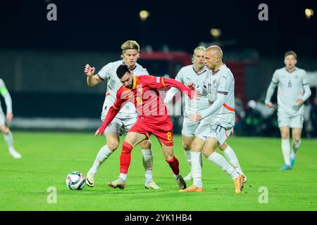 Podgorica, Monténégro. 16 novembre 2024. PODGORICA, MONTÉNÉGRO - 16 NOVEMBRE : Marko Jankovic, du Monténégro, lors du match du Groupe B4 de la Ligue des Nations 2024/25 de la Ligue B entre le Monténégro et l'Islande au Niksic City Stadium le 16 novembre 2024 à Niksic, Monténégro. Photo : Stefan Ivanovic/PIXSELL crédit : Pixsell/Alamy Live News Banque D'Images