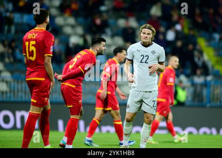 Podgorica, Monténégro. 16 novembre 2024. PODGORICA, MONTÉNÉGRO - 16 NOVEMBRE : Andri Gudjohnsen, de l'Islande, lors du match du Groupe B4 de la Ligue des Nations 2024/25 de l'UEFA Ligue B entre le Monténégro et l'Islande au Niksic City Stadium le 16 novembre 2024 à Niksic, Monténégro. Photo : Stefan Ivanovic/PIXSELL crédit : Pixsell/Alamy Live News Banque D'Images