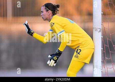 Cercola - Napoli, Italie. 16 novembre 2024. Doris Bacic de Napoli femmes gestes lors de la Serie A femmes entre Napoli et ACF Fiorentina au Stadio Giuseppe Piccolo le 16 novembre 2024 à Cercola, Italie. Crédit : Nicola Ianuale/Alamy Live News Banque D'Images