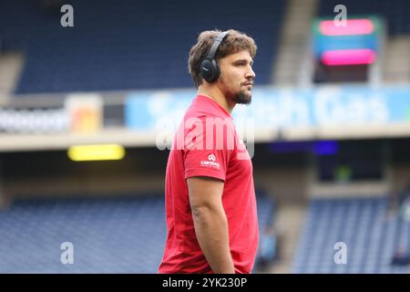 Édimbourg, Écosse. 16 novembre 2024. Luka Begic arrive pour le match d'automne des Nations entre l'Écosse et le Portugal au Murrayfield Stadium, à Édimbourg. Crédit : Connor Douglas/Alamy Live News Banque D'Images