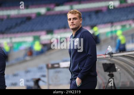 Édimbourg, Écosse. 16 novembre 2024. Stafford McDowall arrive pour le match d'automne des Nations entre l'Écosse et le Portugal au Murrayfield Stadium, à Édimbourg. Crédit : Connor Douglas/Alamy Live News Banque D'Images