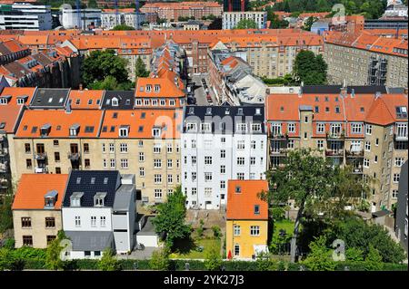 Vue depuis le toit d'ARoS, Aarhus, péninsule du Jutland, Danemark, Europe du Nord Banque D'Images