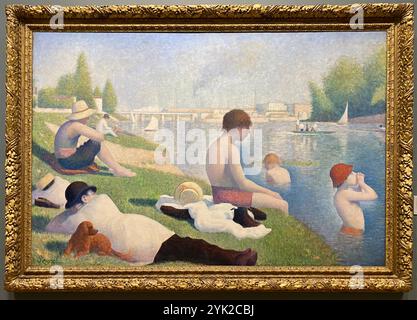 Baigneurs à Asnières - une baignade à Asnières Georges Seurat Banque D'Images