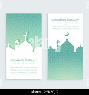 Festival ramadan vertical banner poster Illustration de Vecteur