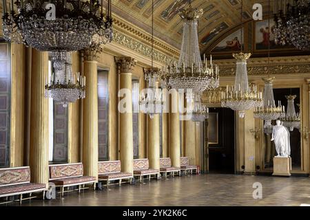 France, Picardie, Compiègne, château, palais royal, appartements impériaux, salle de bal Banque D'Images