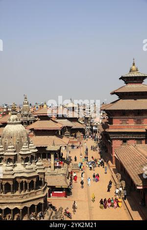 Népal, Vallée de Katmandou, Patan, Durbar Square, Palais Royal Banque D'Images