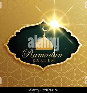 Ramadan kareem accueil festival de design style premium Illustration de Vecteur