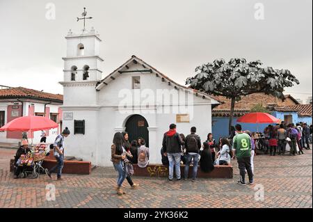 Ermita San Miguel del principe, Plazoleta del Chorro de Quevedo, la Candelaria district, Bogota, Colombie, Amérique du Sud Banque D'Images