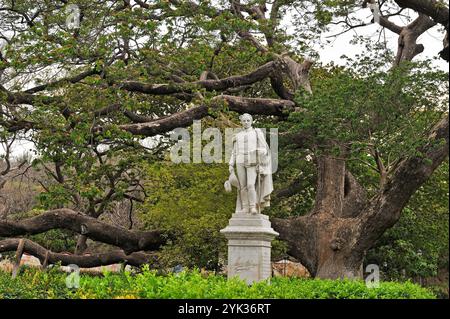 Statue de Simon Bolivar, Quinta de San Pedro Alejandrino, célèbre pour être le lieu de la mort de Simon Bolivar (1783-1830), Santa Marta, département de ma Banque D'Images