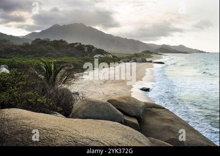 Plages d'Arrecifes, Parc naturel national de Tayrona, Département de Magdalena, région des Caraïbes, Colombie, Amérique du Sud Banque D'Images