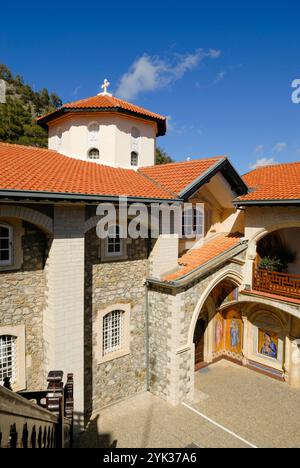 Kykkos Monasterry, montagnes Troodos, Chypre, île de la mer Méditerranée orientale, Eurasie Banque D'Images