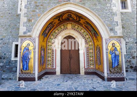 Kykkos Monasterry, montagnes Troodos, Chypre, île de la mer Méditerranée orientale, Eurasie Banque D'Images