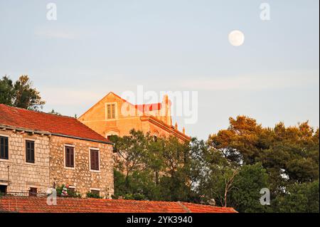 Ville de Lastovo, île de Lastovo, Croatie, Europe du Sud-est Banque D'Images