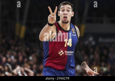 Willy Hernangomez du FC Barcelone lors du match de basket-ball de Turkish Airlines Euroleague entre le FC Barcelone et Paris Basketball le 15 novembre 2024 au Palau Blaugrana à Barcelone, Espagne Banque D'Images