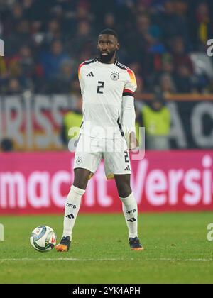 Fribourg, Allemagne. 16 novembre 2024. Antonio Ruediger, DFB 2 dans l'UEFA Nations League 2024 match ALLEMAGNE - BOSNIE HERZÉGOVINE 7-0 dans la saison 2024/2025 au 16 novembre 2024 à Fribourg, Allemagne. Photographe : ddp images/STAR-images crédit : ddp Media GmbH/Alamy Live News Banque D'Images