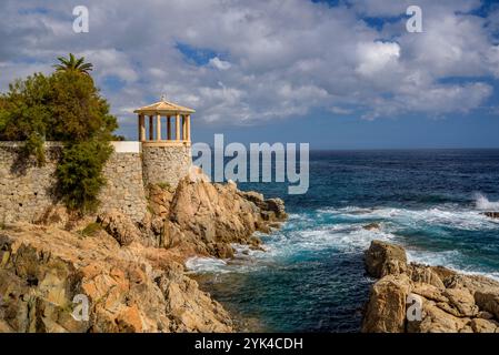 Sentier côtier de S'Agaró, Costa Brava (Baix Empordà, Gérone, Catalogne, Espagne) ESP : Camino de ronda de S'Agaró, en la Costa Brava (Gérone, España) Banque D'Images