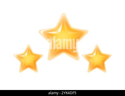 Icône étoile dorée. Étoile jaune brillant. Lumière Illustration de Vecteur