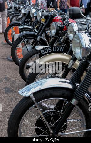 Des milliers de motards ont pris la route pour leur événement annuel « London to Brighton Burn Up ». Ils sont partis de l'Ace Cafe à Londres et sont descendus sur le front de mer de Brighton où des motos de tous les temps et de tous les styles étaient exposés Banque D'Images