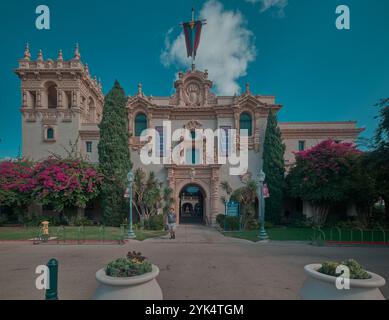 Balboa Park Visitor Center situé dans House of Hospitality sur la Plaza de Panama, San Diego, Californie, États-Unis. Banque D'Images