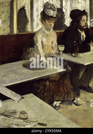 L'Absinthe. Edgar Degas. 1875-1876. Banque D'Images