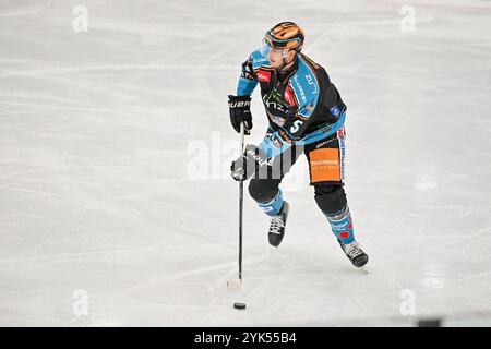 Linz, Autriche. 17 novembre 2024. LINZ, AUTRICHE - 17 NOVEMBRE : Raphael Wolf de Steinbach Black Wings Linz lors du match de la Ligue de hockey SUR GLACE DE 2 jours entre Steinbach Black Wings Linz et Migross Supermercati Asiago Hockey à Linz AG Eisarena le 17 novembre 2024 à Linz, Autriche.241117 SEPA 20 004 - 20241117 PD4282 crédit : APA-PictureDesk/Alamy Live News Banque D'Images