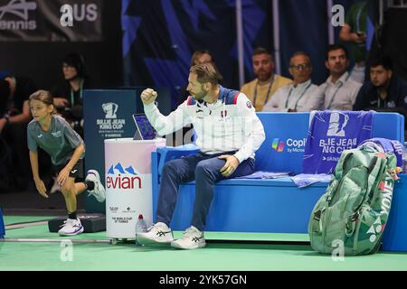 Malaga, Malaga, Espagne. 17 novembre 2024. Capitaine Matej Liptak de Slovaquie lors de la finale de la Coupe Billie Jean King 2024 - Tennis féminin (crédit image : © Mathias Schulz/ZUMA Press Wire) USAGE ÉDITORIAL SEULEMENT! Non destiné à UN USAGE commercial ! Banque D'Images