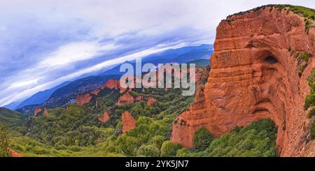 Mine d'or romaine historique de Las Medulas, site du patrimoine mondial de l'UNESCO, paysage culturel, région d'El Bierzo, province de Léon, Castilla y Leon, Espagne, Europ Banque D'Images