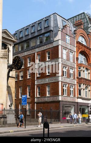 Le DC Thompson possédait le 186 Fleet Street, un monument historique, et l'ancienne base d'édition The Sunday Post, People's Friend & The Dundee Courier, à Londres Banque D'Images