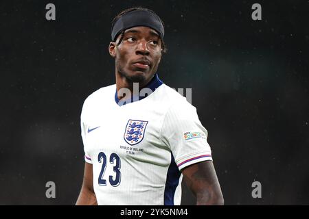 L'Angleterre Noni Madueke lors du match du Groupe B2 de l'UEFA Nations League au stade de Wembley, Londres. Date de la photo : dimanche 17 novembre 2024. Banque D'Images
