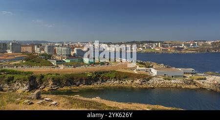 Cityview de Hercules Tower Lighthouse, la Corogne, Espagne, Europe Banque D'Images