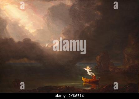 Titre : le voyage de la vie : vieillesse artiste : Thomas Cole année : 1842 médium : huile sur toile dimensions : 33,4 × 196,2 cm emplacement : National Gallery of Art Banque D'Images