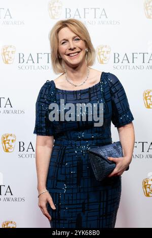 Hazel Irvine arrive aux BAFTA Scotland Awards au DoubleTree by Hilton Glasgow Central. Date de la photo : dimanche 17 novembre 2024. Banque D'Images