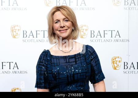 Hazel Irvine arrive aux BAFTA Scotland Awards au DoubleTree by Hilton Glasgow Central. Date de la photo : dimanche 17 novembre 2024. Banque D'Images