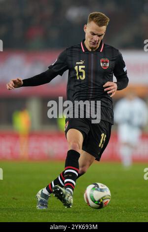 Linz, Autriche. 17 novembre 2024. LINZ, AUTRICHE - 17 NOVEMBRE : Philipp Lienhart, autrichien, lors du match de l'UEFA Nations League 2024/25 League B Group B3 entre l'Autriche et la Slovénie le 17 novembre 2024 à Vienne, Autriche.241117 SEPA 19 062 - 20241117 PD8771 crédit : APA-PictureDesk/Alamy Live News Banque D'Images