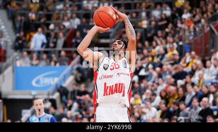 Ludwigsburg, Deutschland. 17 novembre 2024. IM Bild : Jhivvan Jackson (Wuerzburg Baskets, 56) 17.11.2024, MHP Riesen Ludwigsburg v. FIT-One Wuerzburg Baskets, easyCredit BBL, 9. Spieltag, Deutschland, Ludwigsburg, MHP-Arena, crédit : dpa/Alamy Live News Banque D'Images