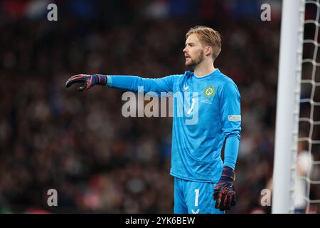 LONDRES, Royaume-Uni - 17 novembre 2024 : Caoimhin Kelleher de la République d'Irlande lors du match de l'UEFA Nations League entre l'Angleterre et la République d'Irlande au stade de Wembley (crédit : Craig Mercer/ Alamy Live News) Banque D'Images