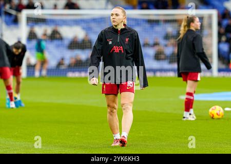 Goodison Park, Liverpool, Royaume-Uni. Dimanche 17 novembre 2024, Barclays Women’s Super League : Everton FC Women vs Liverpool FC Women au Goodison Park. Le milieu de terrain de Liverpool Ceri Holland 18 s'échauffe avant le match. Crédit James Giblin/Alamy Live News. Banque D'Images