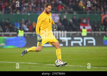 Vienne, Autriche. 17 novembre 2024. VIENNE, AUTRICHE - 17 NOVEMBRE : Jan Oblak de Slovénie lors du match UEFA Nations League - League B Group B3 entre l'Autriche et la Slovénie au stade Ernst Happel le 17 novembre 2024 à Vienne, Autriche .241117 SEPA 07 150 - 20241117 PD12495 crédit : APA-PictureDesk/Alamy Live News Banque D'Images