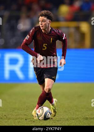 BRUXELLES - Maxim de Cuyper de Belgique lors du match de Ligue des Nations de l'UEFA entre la Belgique et l'Italie au stade Roi Baudouin le 14 novembre 2024 à Bruxelles, Belgique. ANP | Hollandse Hoogte | GERRIT VAN KEULEN Banque D'Images