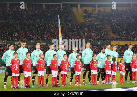 Vienne, Autriche. 17 novembre 2024. VIENNE, AUTRICHE - 17 NOVEMBRE : Team Austria lors du match UEFA Nations League - League B Group B3 entre l'Autriche et la Slovénie au stade Ernst Happel le 17 novembre 2024 à Vienne, Autriche .241117 SEPA 07 131 - 20241117 PD12594 crédit : APA-PictureDesk/Alamy Live News Banque D'Images