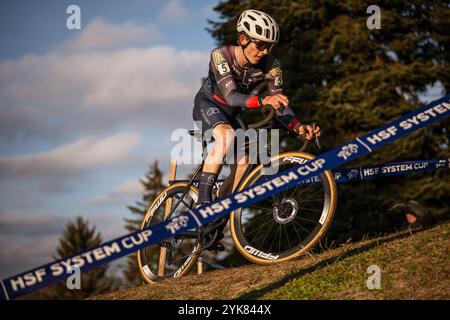 HSF SYSTEM CUP 2024, CUP tchèque en cyclocross, UCI C2, cyclocross, Matyas Fiala, le 16 novembre, 2024, Rymarov, république tchèque. (CTK photo/Jan Brychta) Banque D'Images