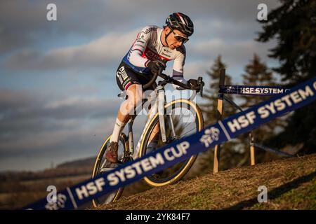 HSF SYSTEM CUP 2024, CUP tchèque en cyclocross, UCI C2, cyclocross, Michael Boros, le 16 novembre, 2024, Rymarov, république tchèque. (CTK photo/Jan Brychta Banque D'Images