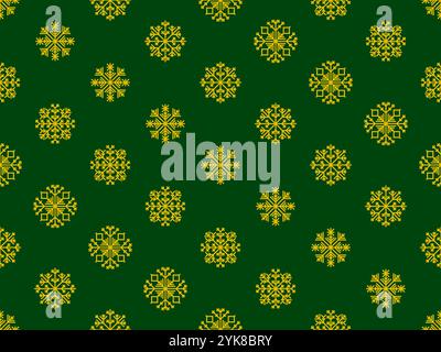 Motif flocons de neige sans couture. Fond d'hiver avec des flocons de neige géométriques de différentes formes. Design de Noël et du nouvel an Illustration de Vecteur