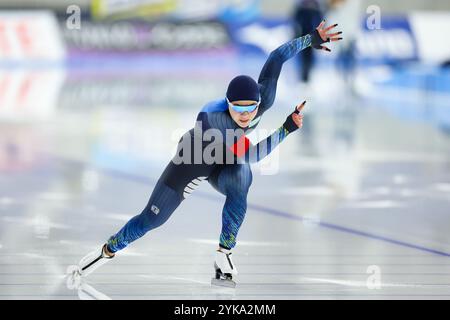 Aomori, Japon. 16 novembre 2024. Inessa Shumekova (KAZ) patinage de vitesse : 2025 ISU quatre continents Championnats de patinage de vitesse femmes 500m à YS Arena Hachinohe à Aomori, Japon . Crédit : AFLO SPORT/Alamy Live News Banque D'Images