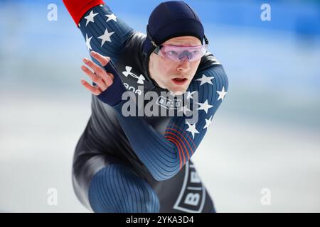 Aomori, Japon. 16 novembre 2024. Cooper McLeod (États-Unis) patinage de vitesse : 2025 Championnats de patinage de vitesse des quatre continents hommes 500m à YS Arena Hachinohe à Aomori, Japon . Crédit : AFLO SPORT/Alamy Live News Banque D'Images