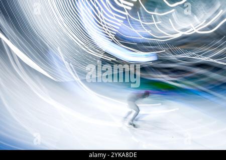 Aomori, Japon. 16 novembre 2024. Vue générale patinage de vitesse : 2025 ISU quatre continents Championnats de patinage de vitesse hommes 5000m à YS Arena Hachinohe à Aomori, Japon . Crédit : AFLO SPORT/Alamy Live News Banque D'Images