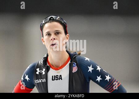 Aomori, Japon. Crédit : MATSUO. 17 novembre 2024. Brittany Bowe (USA) patinage de vitesse : 2025 Championnats de patinage de vitesse des quatre continents ISU 1000m féminin à la YS Arena Hachinohe à Aomori, Japon. Crédit : MATSUO . K/AFLO SPORT/Alamy Live News Banque D'Images