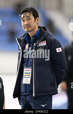 Aomori, Japon. Crédit : MATSUO. 17 novembre 2024. Toshihiko Itokawa patinage de vitesse : 2025 ISU quatre continents Championnats de patinage de vitesse masculin 1000m à la YS Arena Hachinohe à Aomori, Japon. Crédit : MATSUO . K/AFLO SPORT/Alamy Live News Banque D'Images