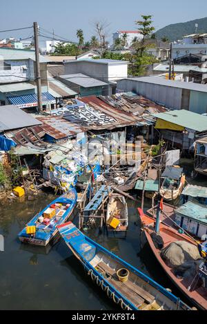 Bateaux de pêche dans le port de Duong Dong dans l'île de Phu Quoc Vietnam Banque D'Images